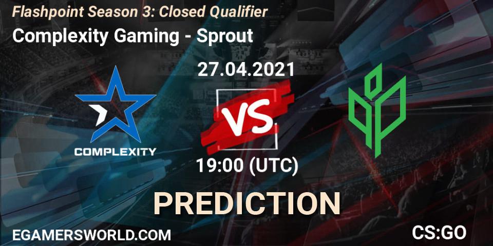 Complexity Gaming - Sprout: ennuste. 27.04.2021 at 19:10, Counter-Strike (CS2), Flashpoint Season 3: Closed Qualifier