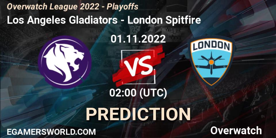 Los Angeles Gladiators - London Spitfire: ennuste. 01.11.2022 at 02:00, Overwatch, Overwatch League 2022 - Playoffs