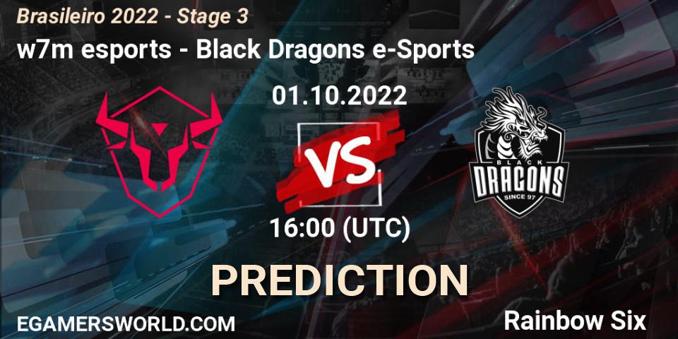 w7m esports - Black Dragons e-Sports: ennuste. 01.10.2022 at 16:00, Rainbow Six, Brasileirão 2022 - Stage 3