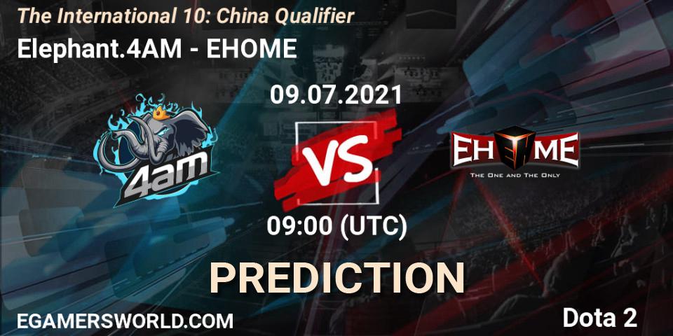 Elephant.4AM - EHOME: ennuste. 09.07.2021 at 07:28, Dota 2, The International 10: China Qualifier