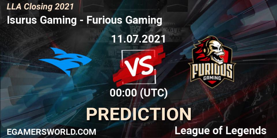 Isurus Gaming - Furious Gaming: ennuste. 11.07.21, LoL, LLA Closing 2021