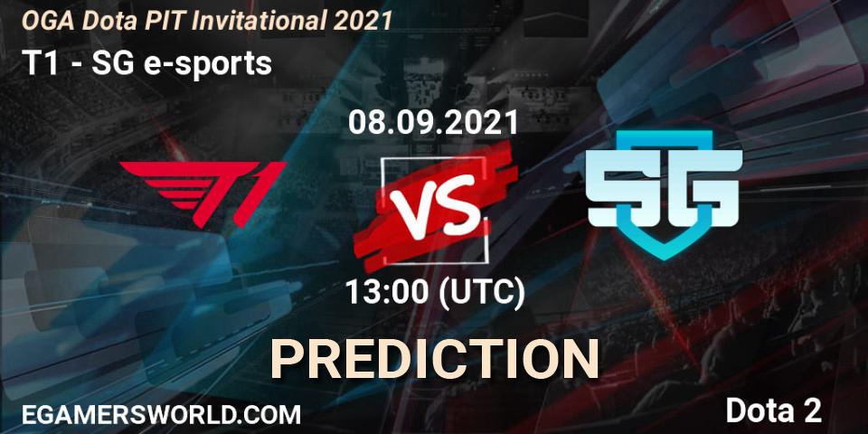 T1 - SG e-sports: ennuste. 08.09.2021 at 12:26, Dota 2, OGA Dota PIT Invitational 2021