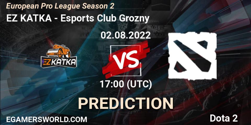 EZ KATKA - Esports Club Grozny: ennuste. 02.08.2022 at 17:00, Dota 2, European Pro League Season 2