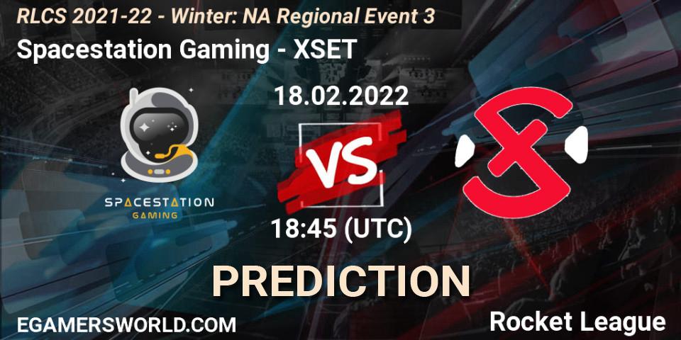 Spacestation Gaming - XSET: ennuste. 18.02.2022 at 18:45, Rocket League, RLCS 2021-22 - Winter: NA Regional Event 3