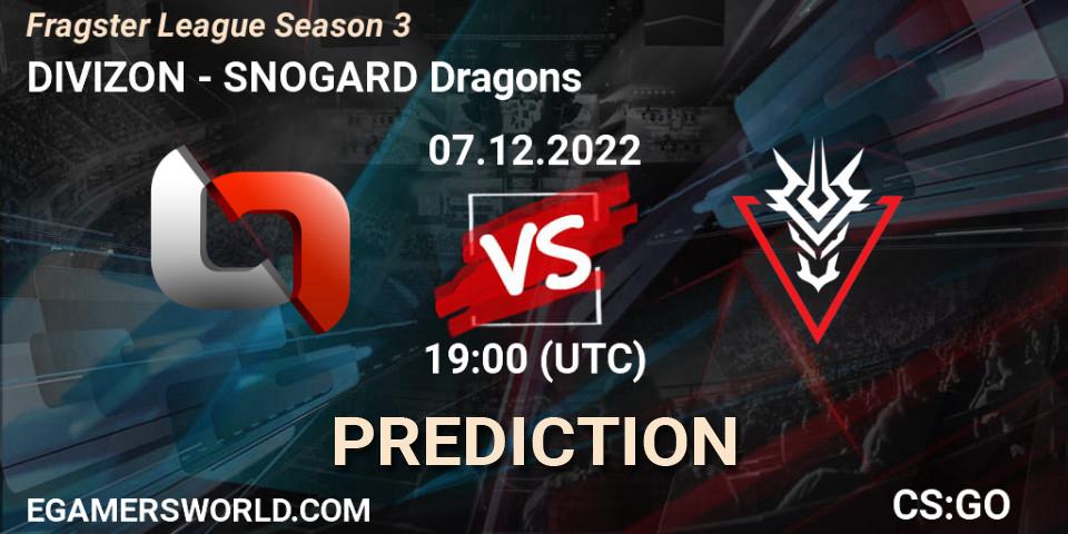 DIVIZON - SNOGARD Dragons: ennuste. 07.12.22, CS2 (CS:GO), Fragster League Season 3
