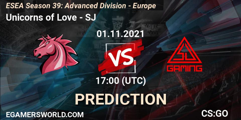 Unicorns of Love - SJ: ennuste. 01.11.21, CS2 (CS:GO), ESEA Season 39: Advanced Division - Europe