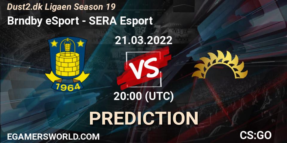 Brøndby eSport - SERA Esport: ennuste. 21.03.2022 at 20:00, Counter-Strike (CS2), Dust2.dk Ligaen Season 19