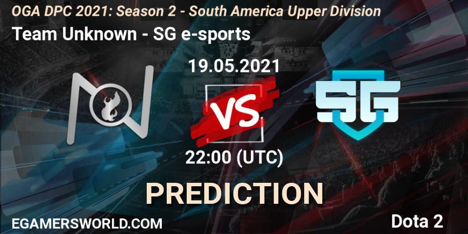 Team Unknown - SG e-sports: ennuste. 19.05.21, Dota 2, OGA DPC 2021: Season 2 - South America Upper Division