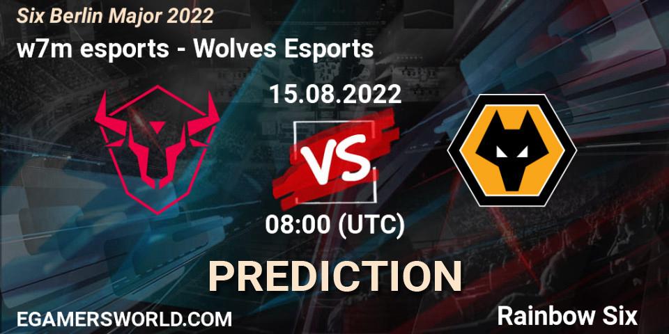 Wolves Esports - w7m esports: ennuste. 16.08.2022 at 11:20, Rainbow Six, Six Berlin Major 2022