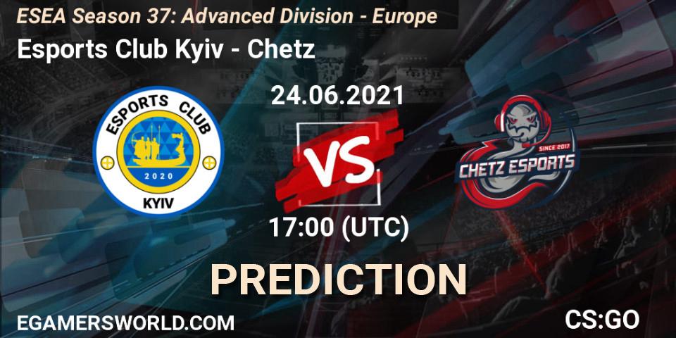 Esports Club Kyiv - Chetz: ennuste. 24.06.2021 at 17:00, Counter-Strike (CS2), ESEA Season 37: Advanced Division - Europe