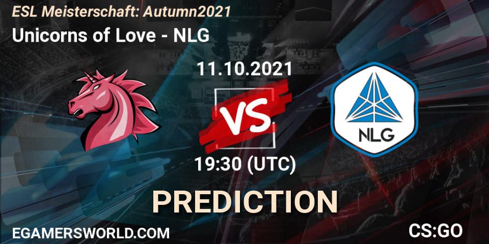 Unicorns of Love - NLG: ennuste. 11.10.2021 at 19:30, Counter-Strike (CS2), ESL Meisterschaft: Autumn 2021