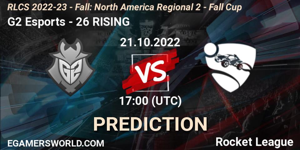 G2 Esports - 26 RISING: ennuste. 21.10.2022 at 17:00, Rocket League, RLCS 2022-23 - Fall: North America Regional 2 - Fall Cup