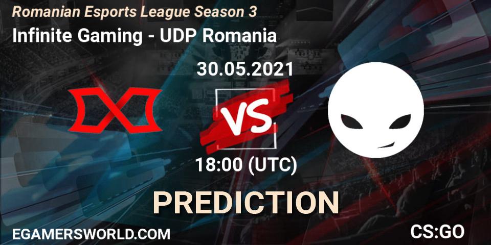Infinite Gaming - UDP Romania: ennuste. 30.05.2021 at 18:00, Counter-Strike (CS2), Romanian Esports League Season 3
