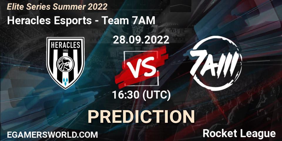 Heracles Esports - Team 7AM: ennuste. 28.09.2022 at 16:30, Rocket League, Elite Series Summer 2022