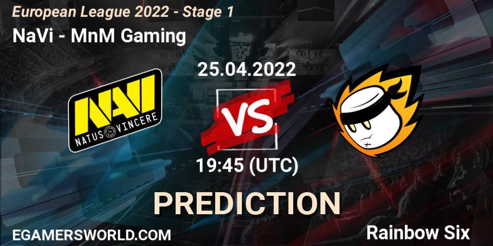 NaVi - MnM Gaming: ennuste. 25.04.2022 at 21:00, Rainbow Six, European League 2022 - Stage 1
