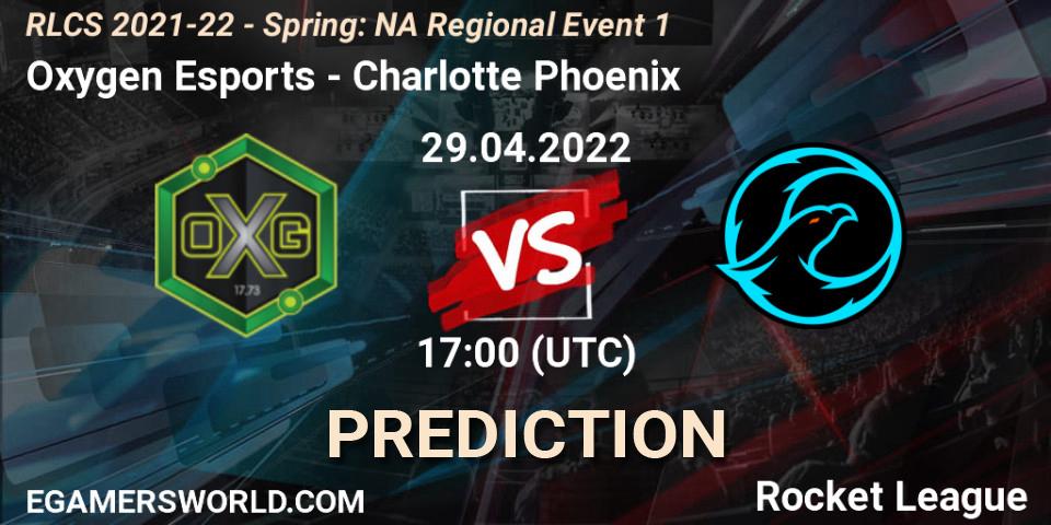 Oxygen Esports - Charlotte Phoenix: ennuste. 29.04.22, Rocket League, RLCS 2021-22 - Spring: NA Regional Event 1