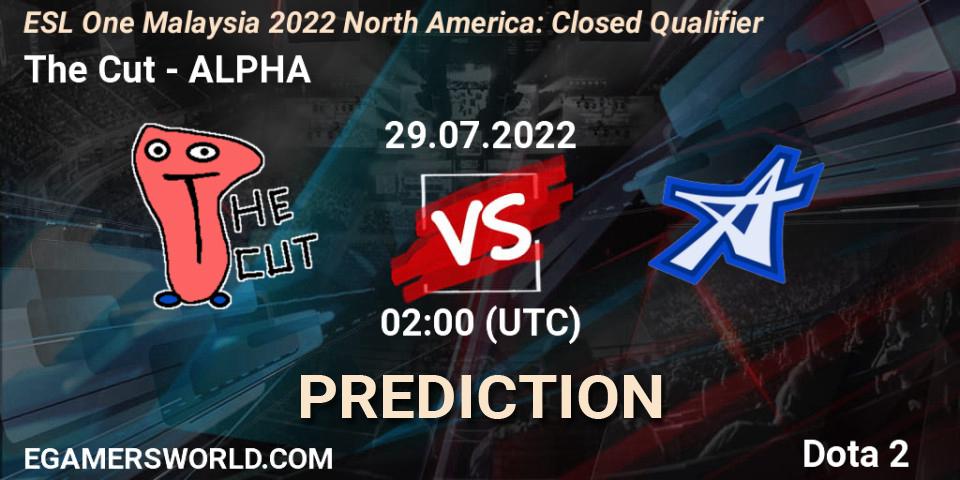 The Cut - ALPHA: ennuste. 29.07.2022 at 02:03, Dota 2, ESL One Malaysia 2022 North America: Closed Qualifier
