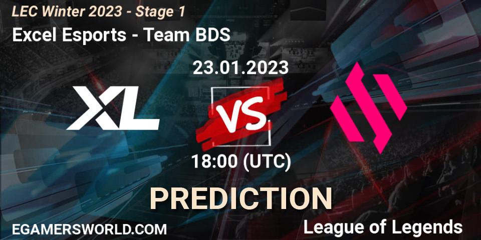 Excel Esports - Team BDS: ennuste. 23.01.2023 at 18:00, LoL, LEC Winter 2023 - Stage 1