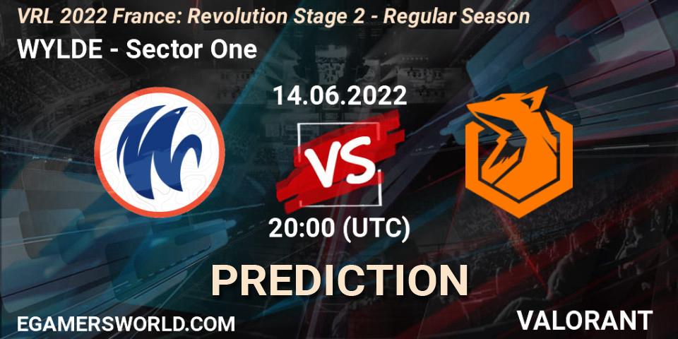 WYLDE - Sector One: ennuste. 14.06.2022 at 20:35, VALORANT, VRL 2022 France: Revolution Stage 2 - Regular Season
