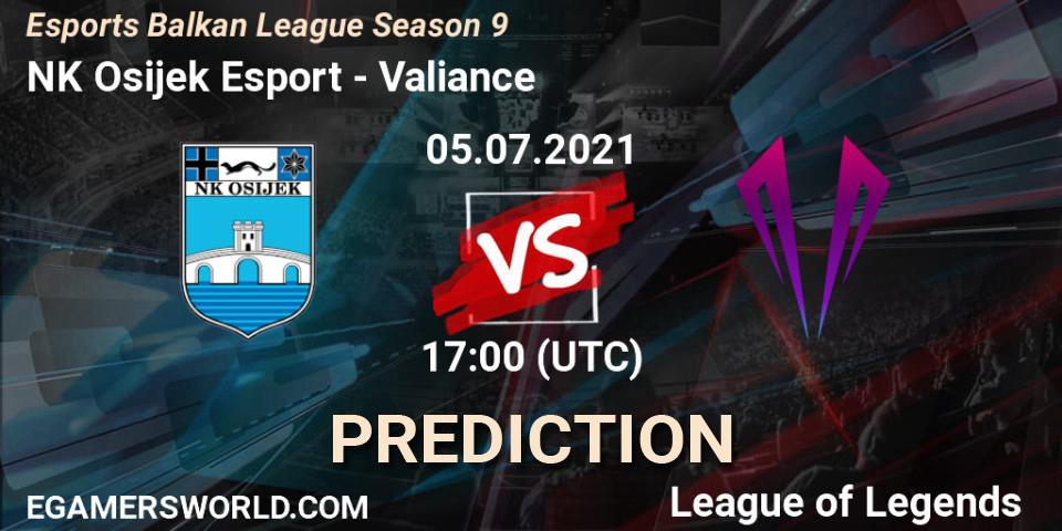 NK Osijek Esport - Valiance: ennuste. 05.07.2021 at 17:00, LoL, Esports Balkan League Season 9