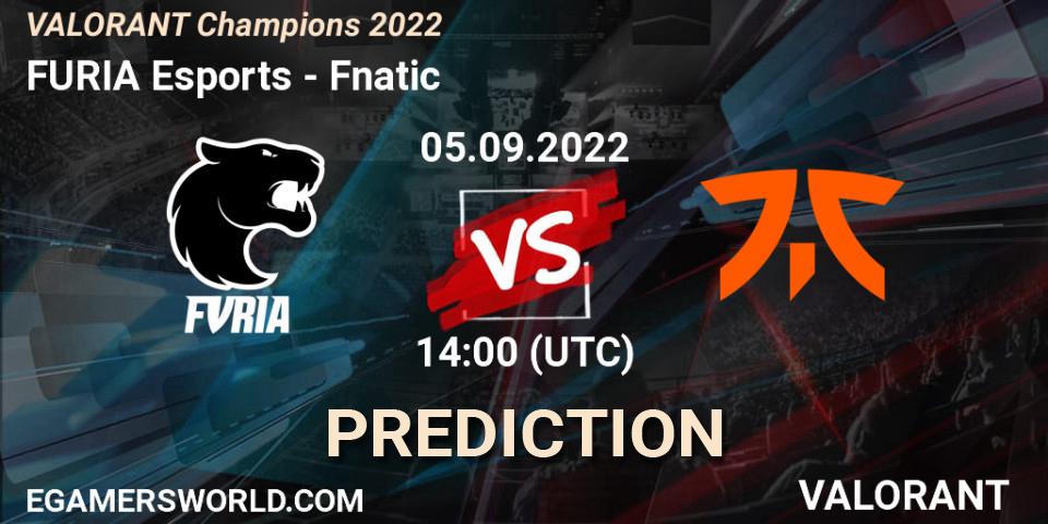 FURIA Esports - Fnatic: ennuste. 05.09.22, VALORANT, VALORANT Champions 2022