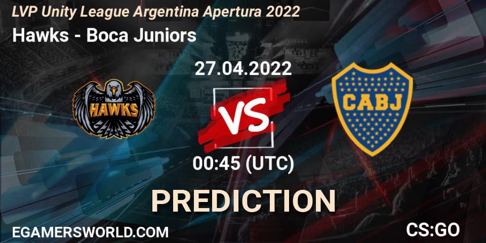 Hawks - Boca Juniors: ennuste. 27.04.2022 at 00:45, Counter-Strike (CS2), LVP Unity League Argentina Apertura 2022