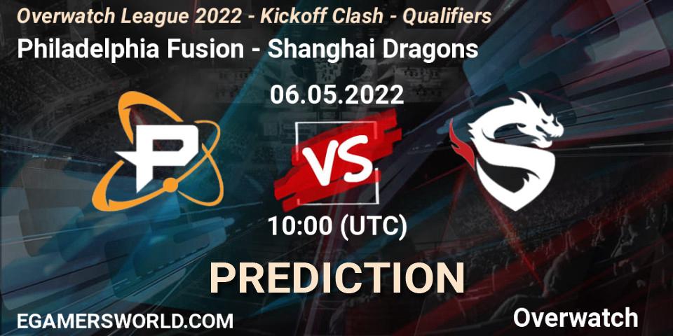 Philadelphia Fusion - Shanghai Dragons: ennuste. 20.05.22, Overwatch, Overwatch League 2022 - Kickoff Clash - Qualifiers