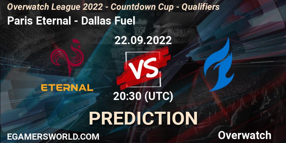 Paris Eternal - Dallas Fuel: ennuste. 25.09.22, Overwatch, Overwatch League 2022 - Countdown Cup - Qualifiers