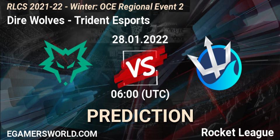 Dire Wolves - Trident Esports: ennuste. 28.01.2022 at 06:00, Rocket League, RLCS 2021-22 - Winter: OCE Regional Event 2