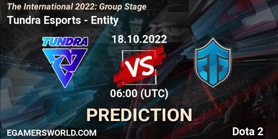 Tundra Esports - Entity: ennuste. 18.10.2022 at 06:17, Dota 2, The International 2022: Group Stage
