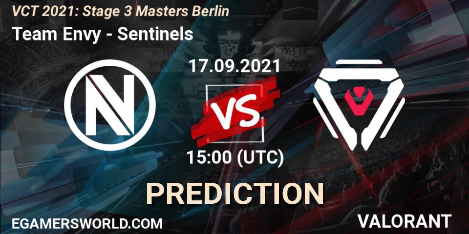 Team Envy - Sentinels: ennuste. 17.09.2021 at 20:30, VALORANT, VCT 2021: Stage 3 Masters Berlin