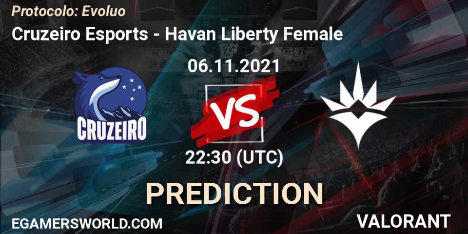Cruzeiro Esports - Havan Liberty Female: ennuste. 06.11.2021 at 22:30, VALORANT, Protocolo: Evolução