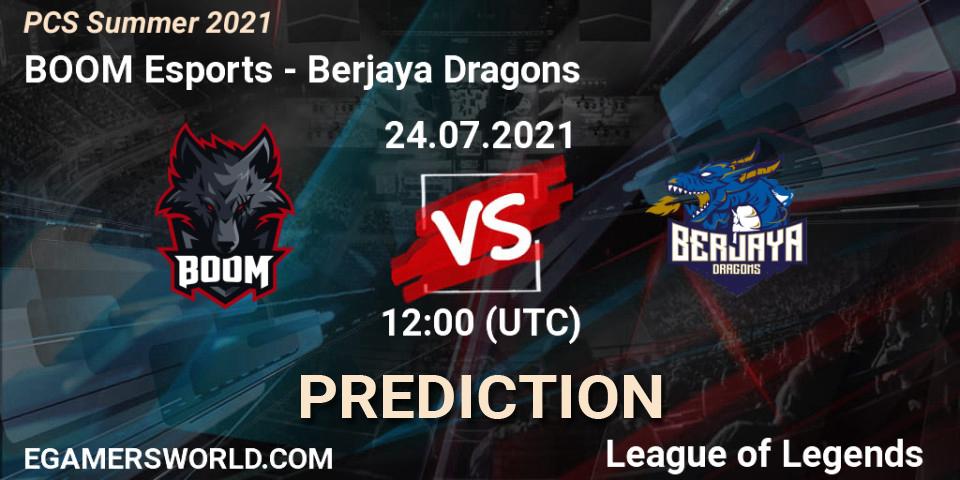 BOOM Esports - Berjaya Dragons: ennuste. 24.07.2021 at 12:00, LoL, PCS Summer 2021