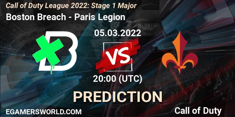Boston Breach - Paris Legion: ennuste. 05.03.2022 at 20:00, Call of Duty, Call of Duty League 2022: Stage 1 Major