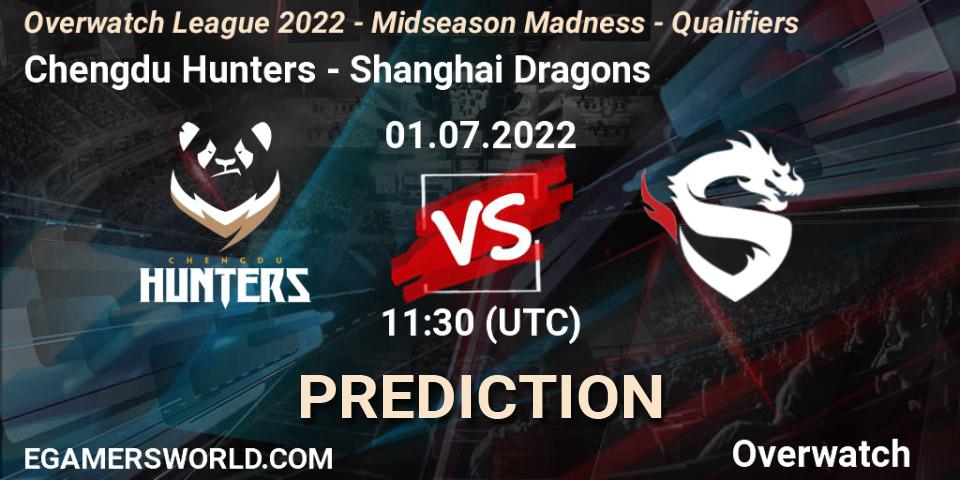 Chengdu Hunters - Shanghai Dragons: ennuste. 08.07.2022 at 11:30, Overwatch, Overwatch League 2022 - Midseason Madness - Qualifiers