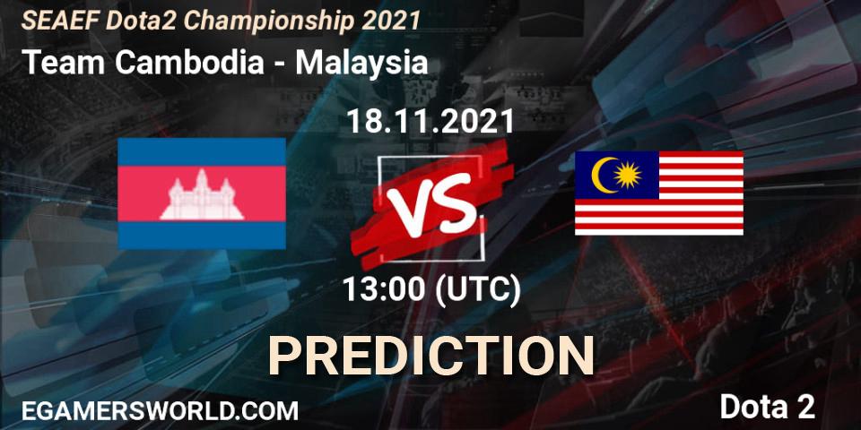Team Cambodia - Team Malaysia: ennuste. 18.11.2021 at 13:37, Dota 2, SEAEF Dota2 Championship 2021