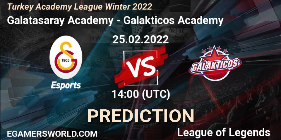 Galatasaray Academy - Galakticos Academy: ennuste. 25.02.2022 at 14:00, LoL, Turkey Academy League Winter 2022