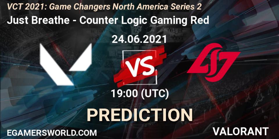 Just Breathe - Counter Logic Gaming Red: ennuste. 24.06.2021 at 19:00, VALORANT, VCT 2021: Game Changers North America Series 2