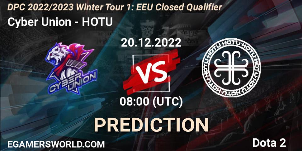 Cyber Union - HOTU: ennuste. 20.12.22, Dota 2, DPC 2022/2023 Winter Tour 1: EEU Closed Qualifier