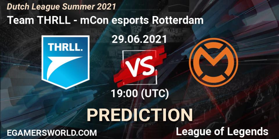 Team THRLL - mCon esports Rotterdam: ennuste. 29.06.2021 at 19:00, LoL, Dutch League Summer 2021