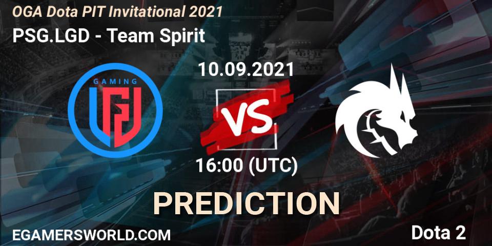 PSG.LGD - Team Spirit: ennuste. 10.09.2021 at 16:01, Dota 2, OGA Dota PIT Invitational 2021