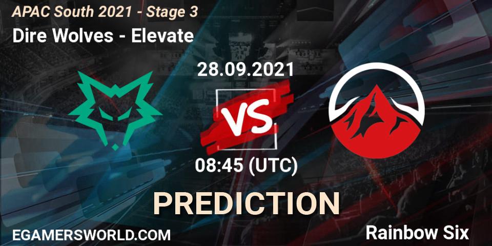 Dire Wolves - Elevate: ennuste. 28.09.2021 at 08:45, Rainbow Six, APAC South 2021 - Stage 3