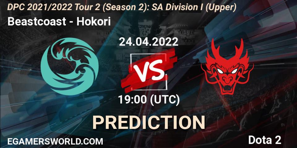 Beastcoast - Hokori: ennuste. 24.04.2022 at 19:02, Dota 2, DPC 2021/2022 Tour 2 (Season 2): SA Division I (Upper)