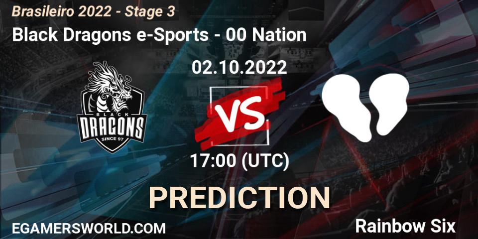Black Dragons e-Sports - 00 Nation: ennuste. 02.10.2022 at 17:00, Rainbow Six, Brasileirão 2022 - Stage 3