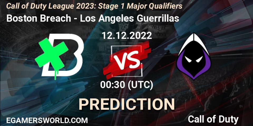 Boston Breach - Los Angeles Guerrillas: ennuste. 12.12.2022 at 00:30, Call of Duty, Call of Duty League 2023: Stage 1 Major Qualifiers