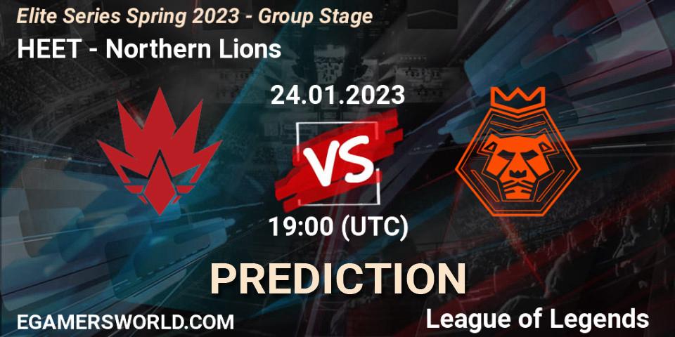 HEET - Northern Lions: ennuste. 24.01.2023 at 19:00, LoL, Elite Series Spring 2023 - Group Stage
