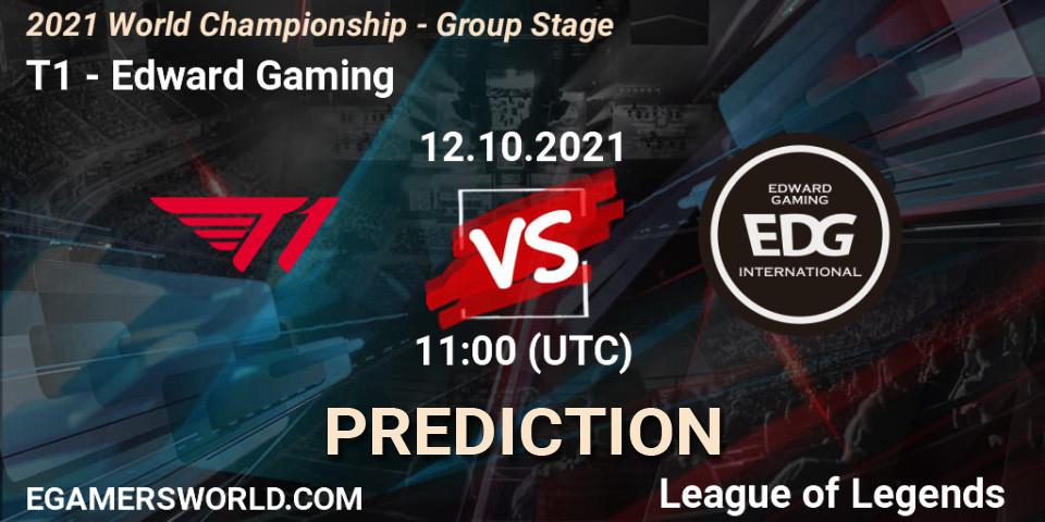 T1 - Edward Gaming: ennuste. 12.10.2021 at 11:00, LoL, 2021 World Championship - Group Stage