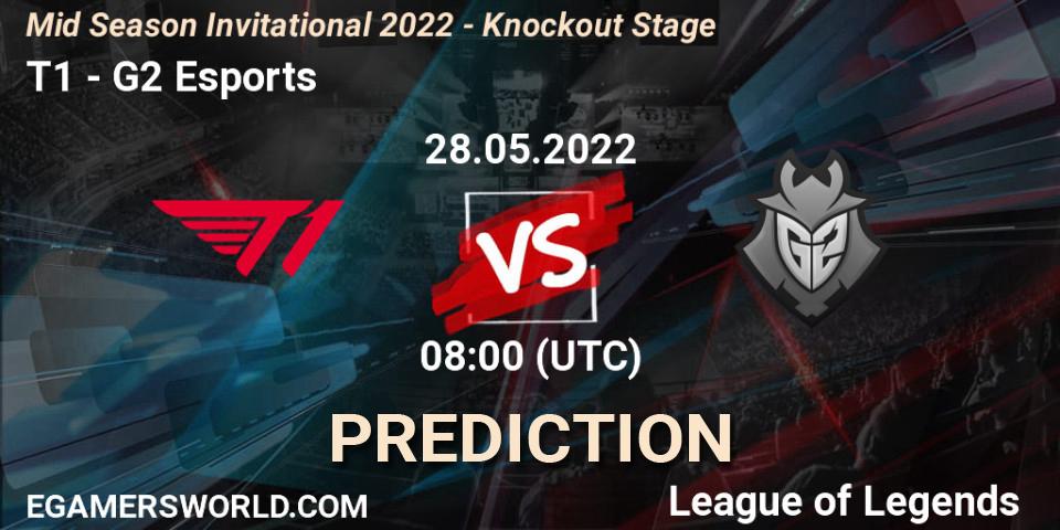 T1 - G2 Esports: ennuste. 28.05.2022 at 08:00, LoL, Mid Season Invitational 2022 - Knockout Stage