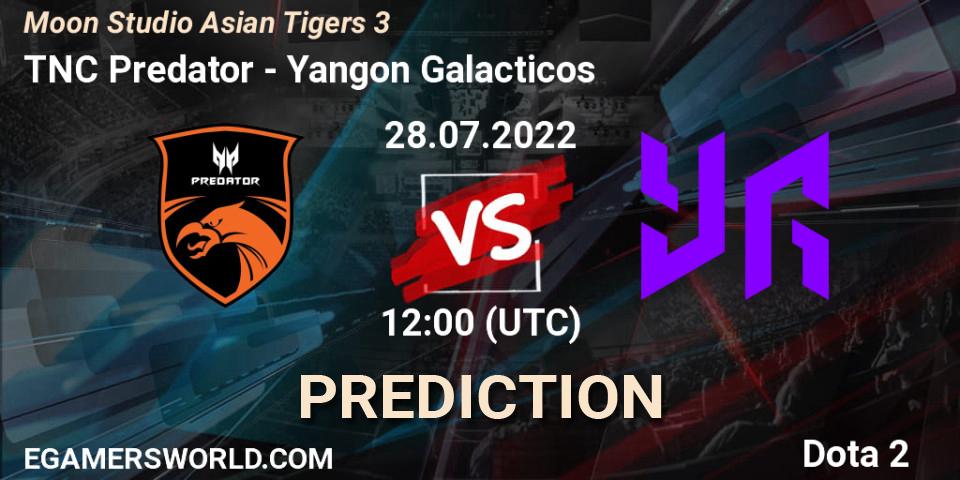 TNC Predator - Yangon Galacticos: ennuste. 28.07.2022 at 12:49, Dota 2, Moon Studio Asian Tigers 3