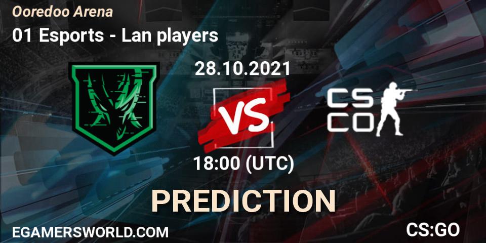 01 Esports - Lan players: ennuste. 28.10.2021 at 17:30, Counter-Strike (CS2), Ooredoo Arena